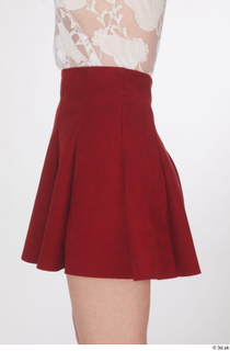 Lilly Bella casual dressed hips red short skirt 0003.jpg